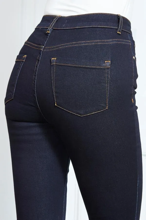 Sosandar Jeans and Jeggings Women Dark Navy Denim Perfect Skinny Jeans Dark Navy
