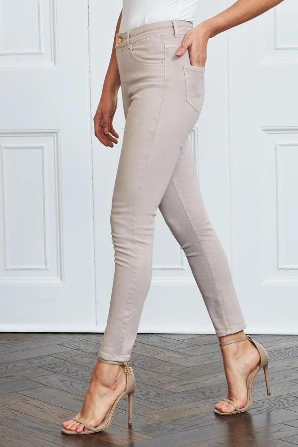Sosandar Jeans and Jeggings Women Ecru Perfect Skinny Jeans
