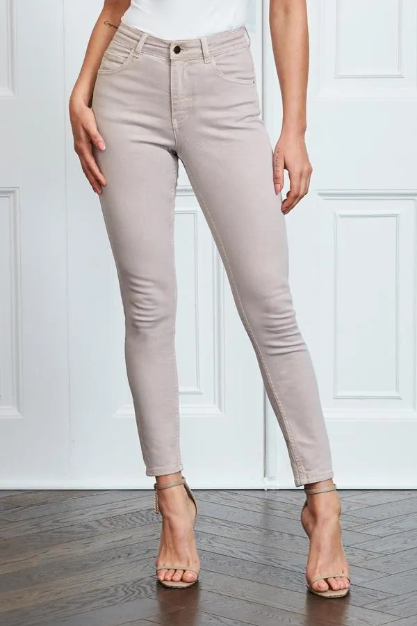 Sosandar Jeans and Jeggings Women Ecru Perfect Skinny Jeans