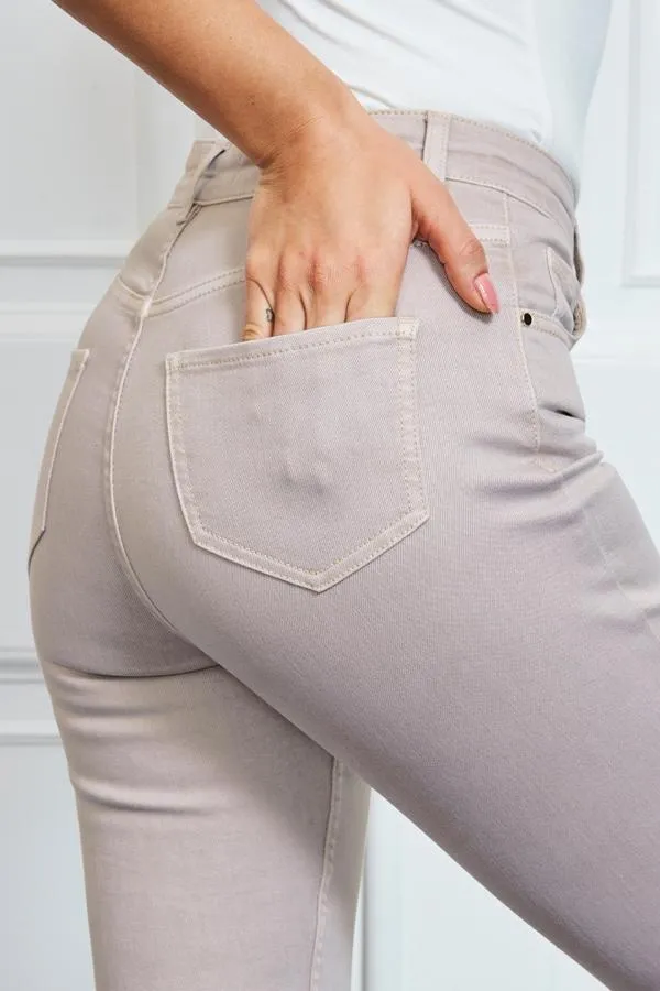 Sosandar Jeans and Jeggings Women Ecru Perfect Skinny Jeans