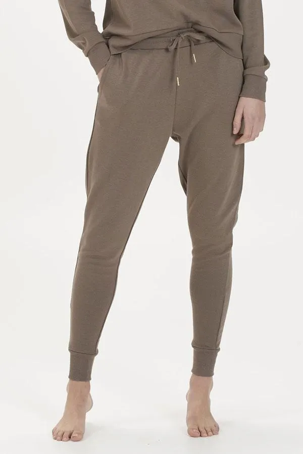 Sosandar Loungewear Women Mocha Slim Leg ChillOut Joggers