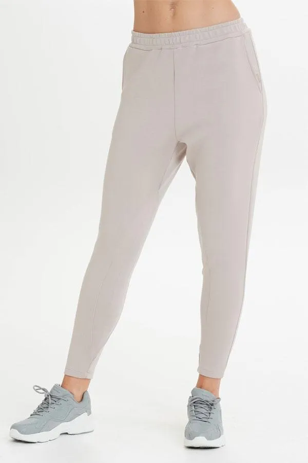 Sosandar Loungewear Women Stone Super Slim RestDay Joggers With Pockets
