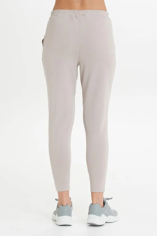 Sosandar Loungewear Women Stone Super Slim RestDay Joggers With Pockets
