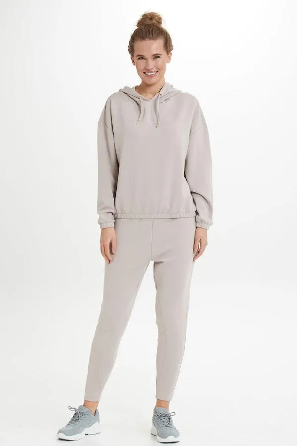 Sosandar Loungewear Women Stone Super Slim RestDay Joggers With Pockets