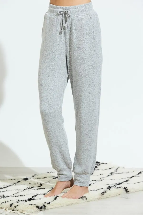 Sosandar Nightwear Women Light Grey Super Soft Loungewear Joggers Light Grey