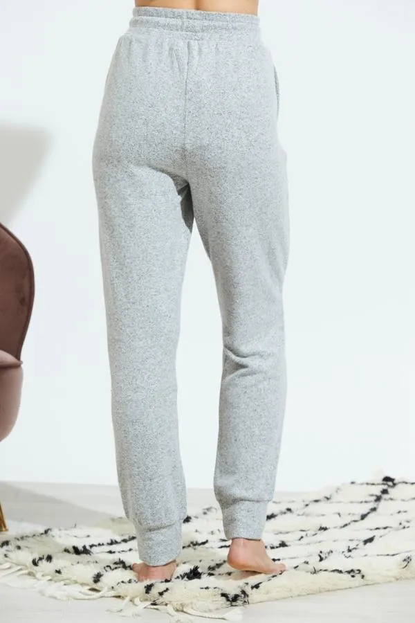 Sosandar Nightwear Women Light Grey Super Soft Loungewear Joggers Light Grey