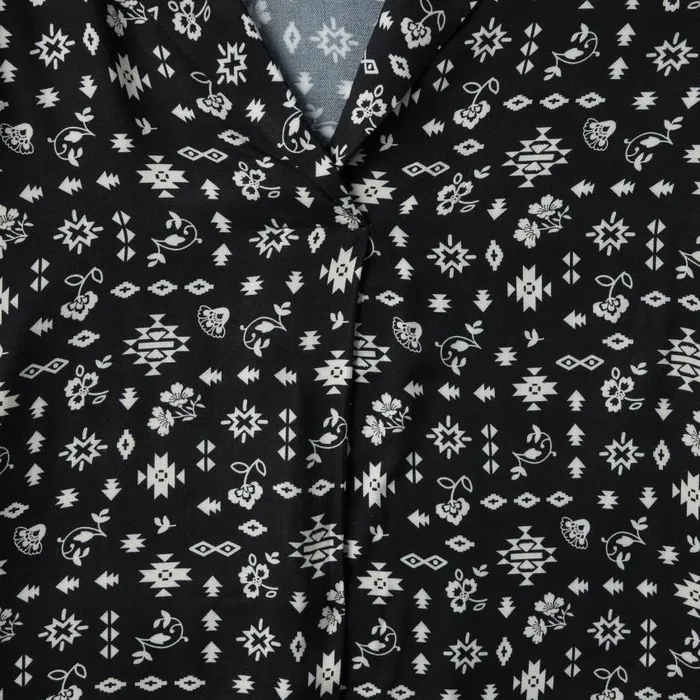 Southwestern Ditzy Print Blouse Black Women Stetson Blouses