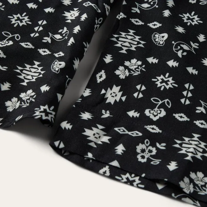 Southwestern Ditzy Print Blouse Black Women Stetson Blouses