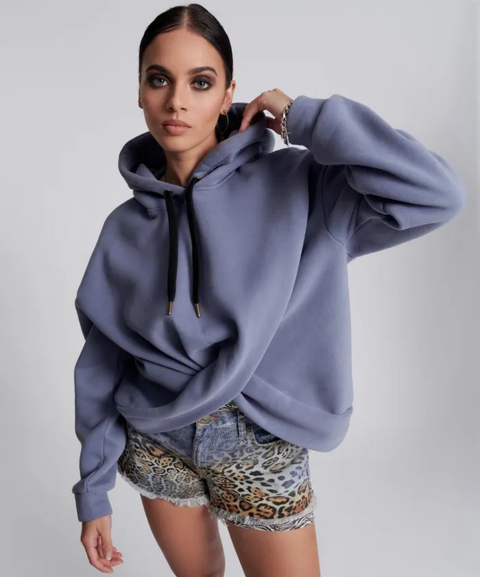STAND BY TWISTED HOODY Women One Teaspoon Hoodies And Sweats