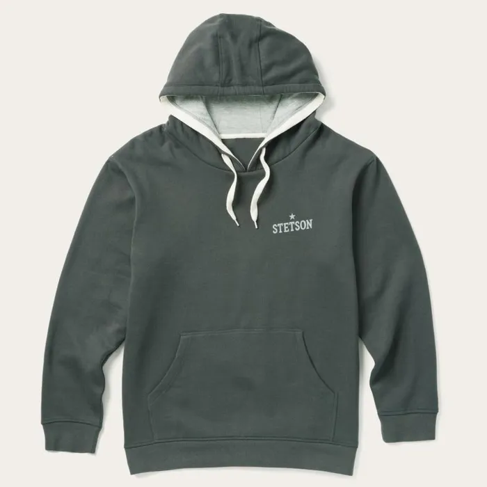 Stetson Hoodie Star Left Chest Blue Men Stetson Sweaters and Hoodies