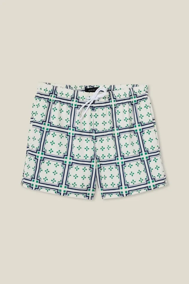 Stretch Swim Short Atlas White Tile Men Cotton On Shorts Stretch Swim Short Atlas White Tile Men Cotton On Shorts