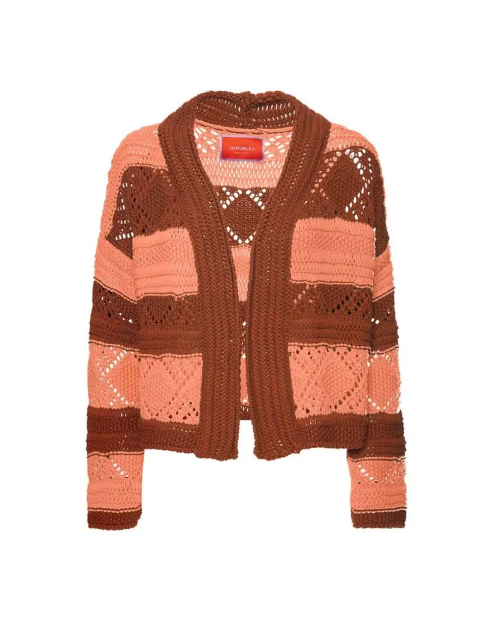 Summer Bolero Solid Pink Women La Double J Knitwear Summer Bolero Solid Pink Women La Double J Knitwear