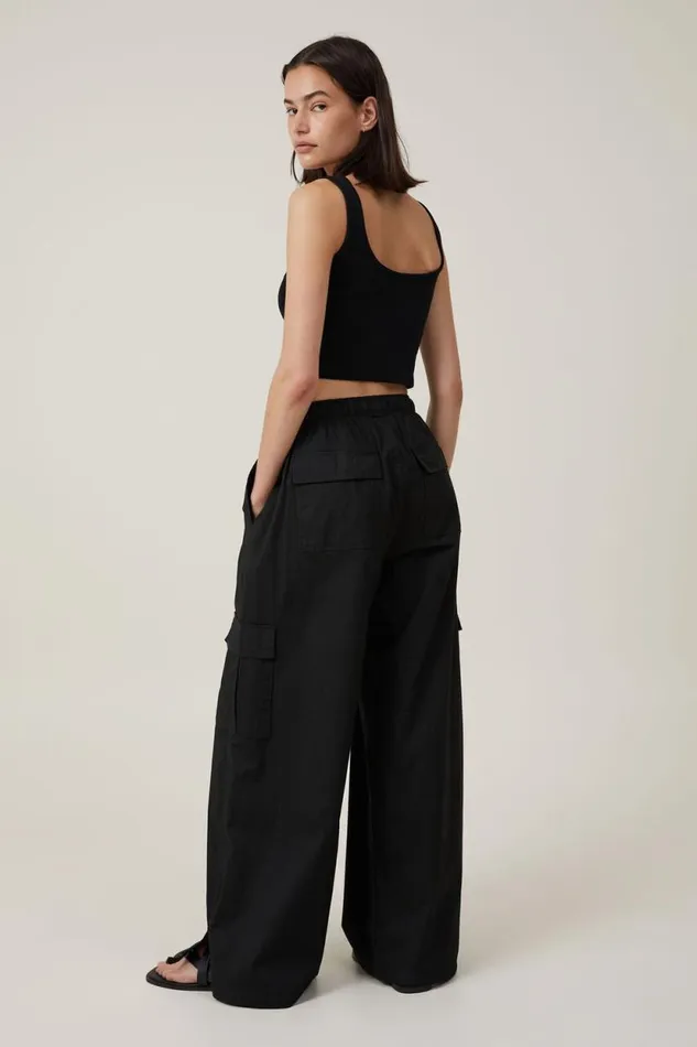 Summer Cargo Pant Black Women Cotton On Pants