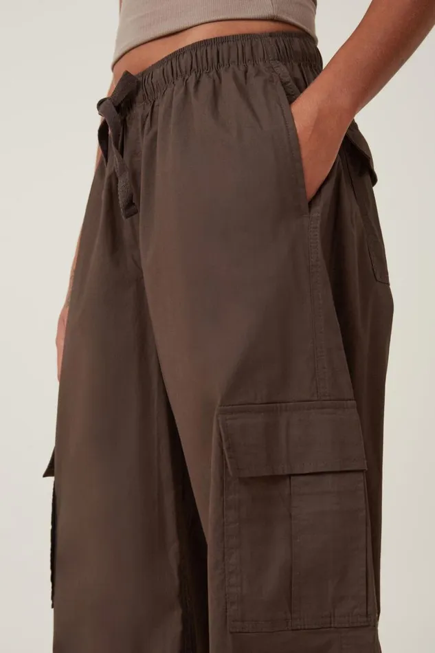 Summer Cargo Pant Dark Brown Women Cotton On Pants