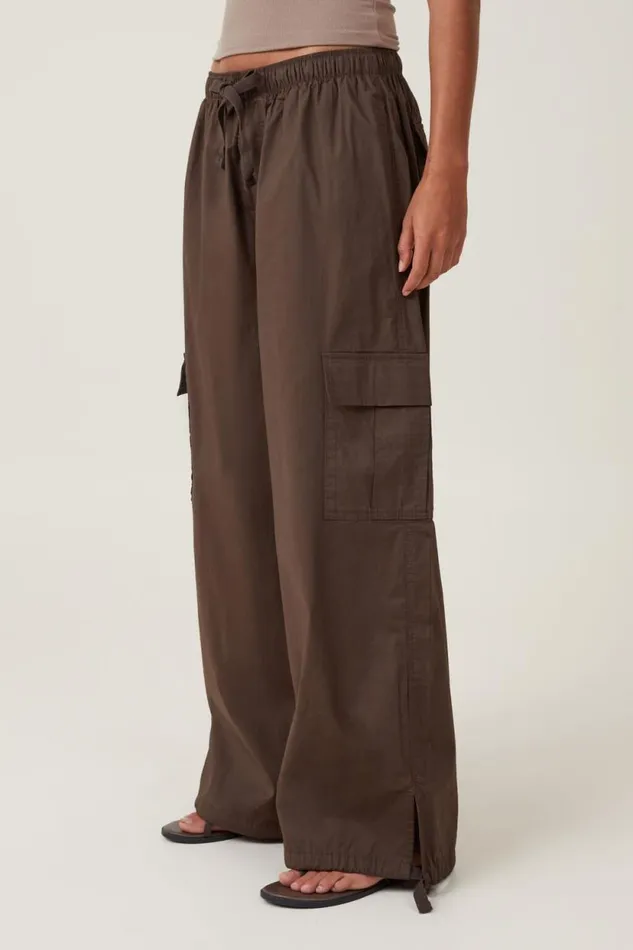 Summer Cargo Pant Dark Brown Women Cotton On Pants