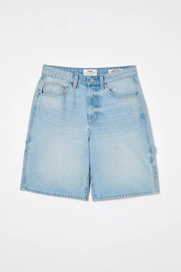 Super Baggy Carpenter Denim Jort Air Blue Women Cotton On Shorts