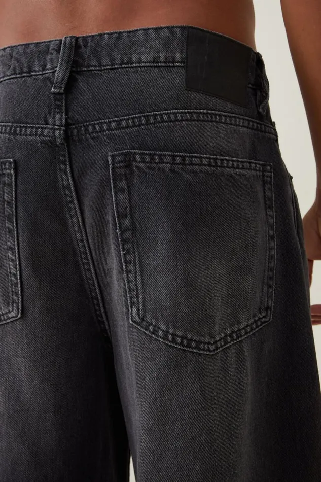 Super Baggy Jean Y2k Washed Black Men Cotton On Pants Super Baggy Jean Y2k Washed Black Men Cotton On Pants