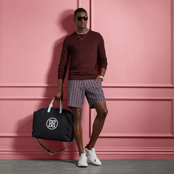 Sweaters Men GFORE MERINO WOOL BLEND CREWNECK SWEATER Port Sweaters Men GFORE MERINO WOOL BLEND CREWNECK SWEATER Port