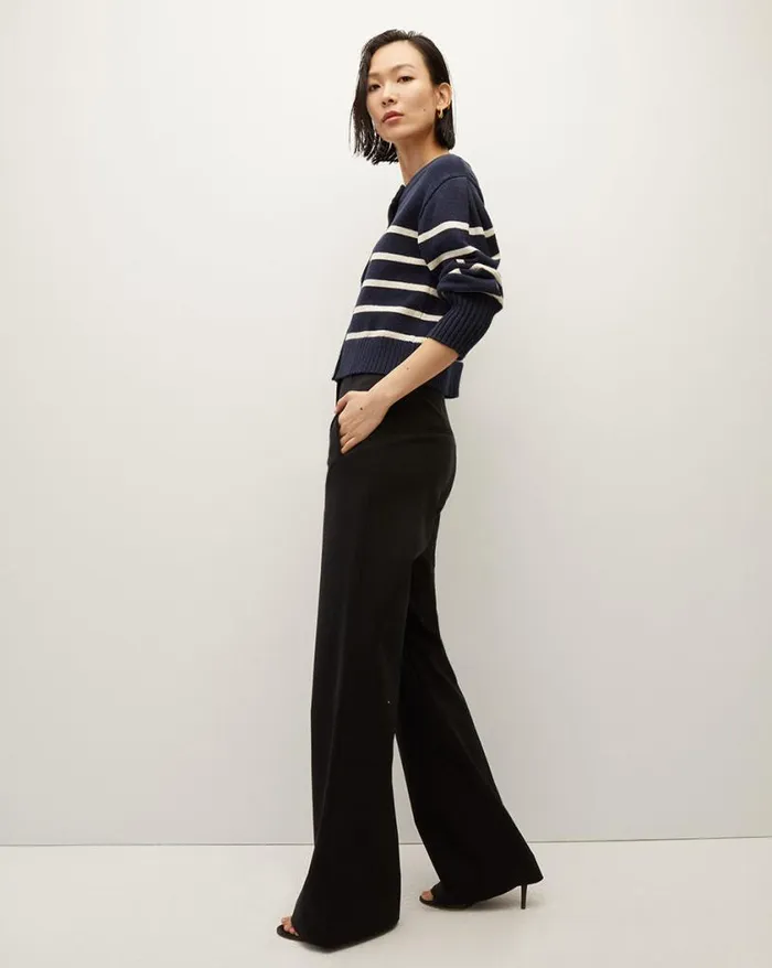 Sweaters Shop Veronica Beard Kylin Striped Cardigan Navyecru