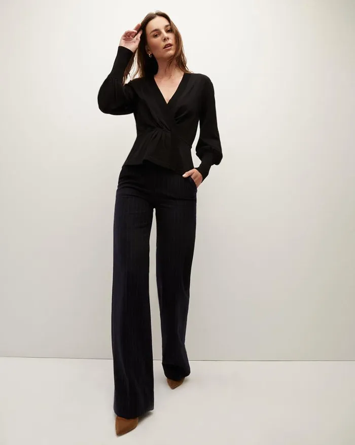 Sweaters Shop Veronica Beard Tabisa Wrap Pullover Black