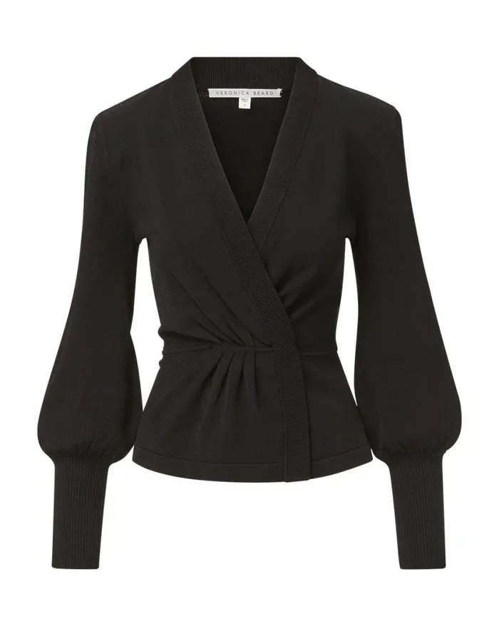 Sweaters Shop Veronica Beard Tabisa Wrap Pullover Black