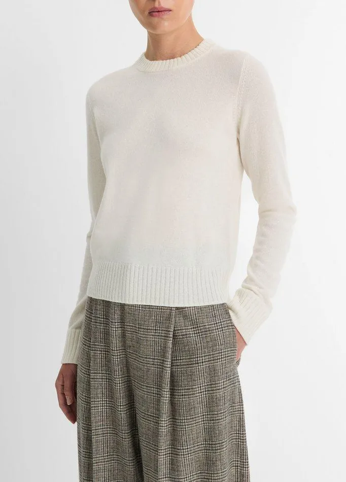 Sweaters Women Vince Cashmere Crew Neck Sweater Off White Sweaters Women Vince Cashmere Crew Neck Sweater Off White