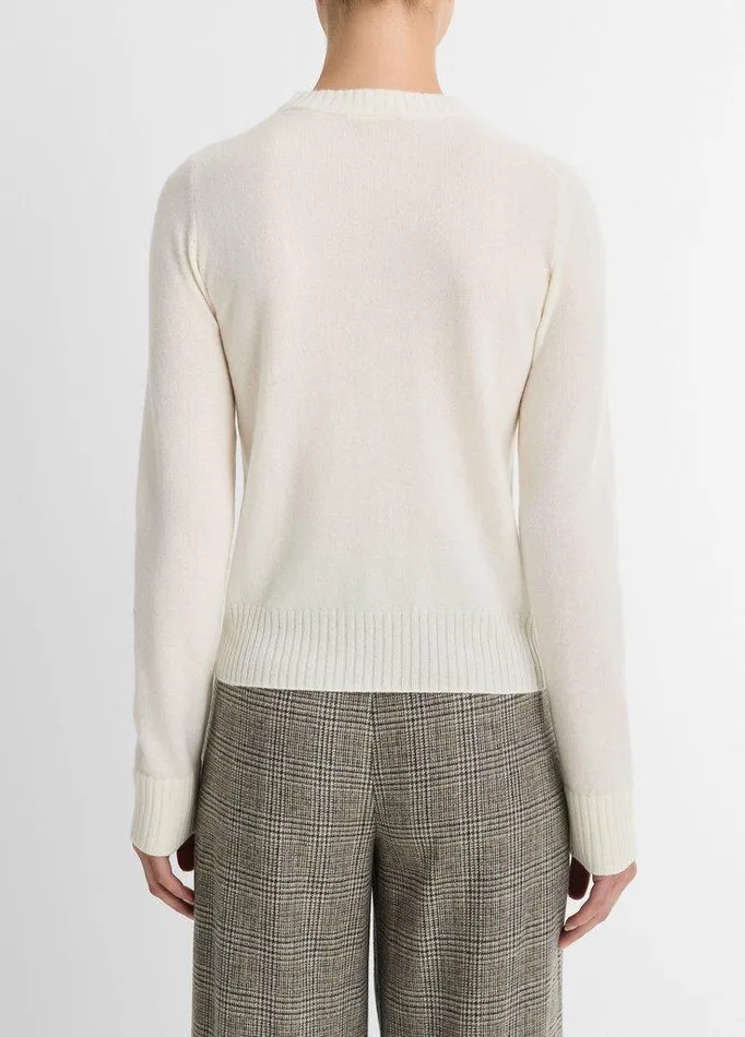 Sweaters Women Vince Cashmere Crew Neck Sweater Off White Sweaters Women Vince Cashmere Crew Neck Sweater Off White