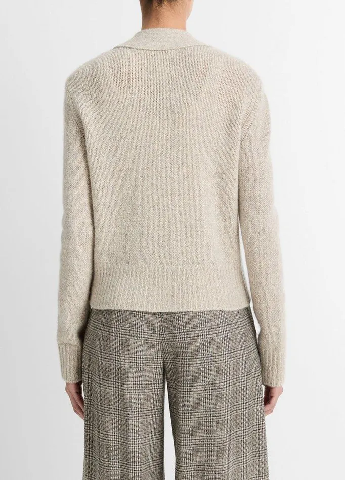 Sweaters Women Vince Cashmere Donegal Cardigan Biscuit Donegal Sweaters Women Vince Cashmere Donegal Cardigan Biscuit Donegal