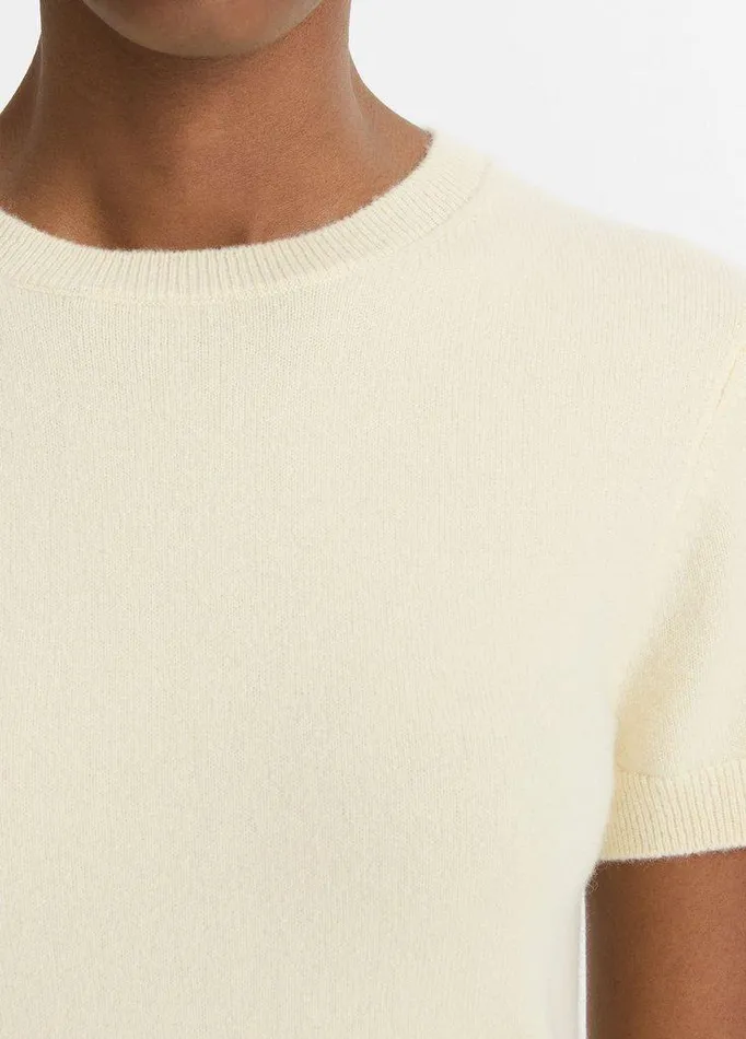 Sweaters Women Vince Wool and CashmereBlend ShortSleeve Sweater Light Butter Sweaters Women Vince Wool and CashmereBlend ShortSleeve Sweater Light Butter