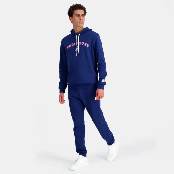 Sweatshirts Men Le Coq Sportif Paris 2024 Hoodie Blue Depths