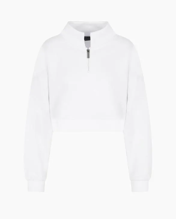 Sweatshirts Without Hood White Women Armani Sweatshirts