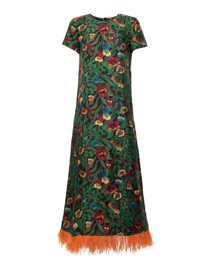 Swing Dress With Feathers Night Garden Women La Double J Dresses Swing Dress With Feathers Night Garden Women La Double J Dresses