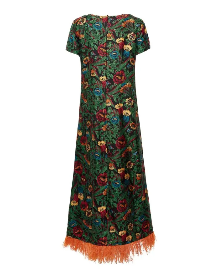 Swing Dress With Feathers Night Garden Women La Double J Dresses Swing Dress With Feathers Night Garden Women La Double J Dresses