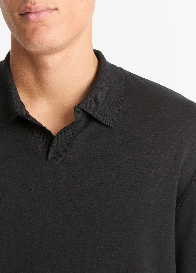 TShirts and Polos Men Vince Milano Pima CottonBlend JohnnyCollar Shirt Black TShirts and Polos Men Vince Milano Pima CottonBlend JohnnyCollar Shirt Black