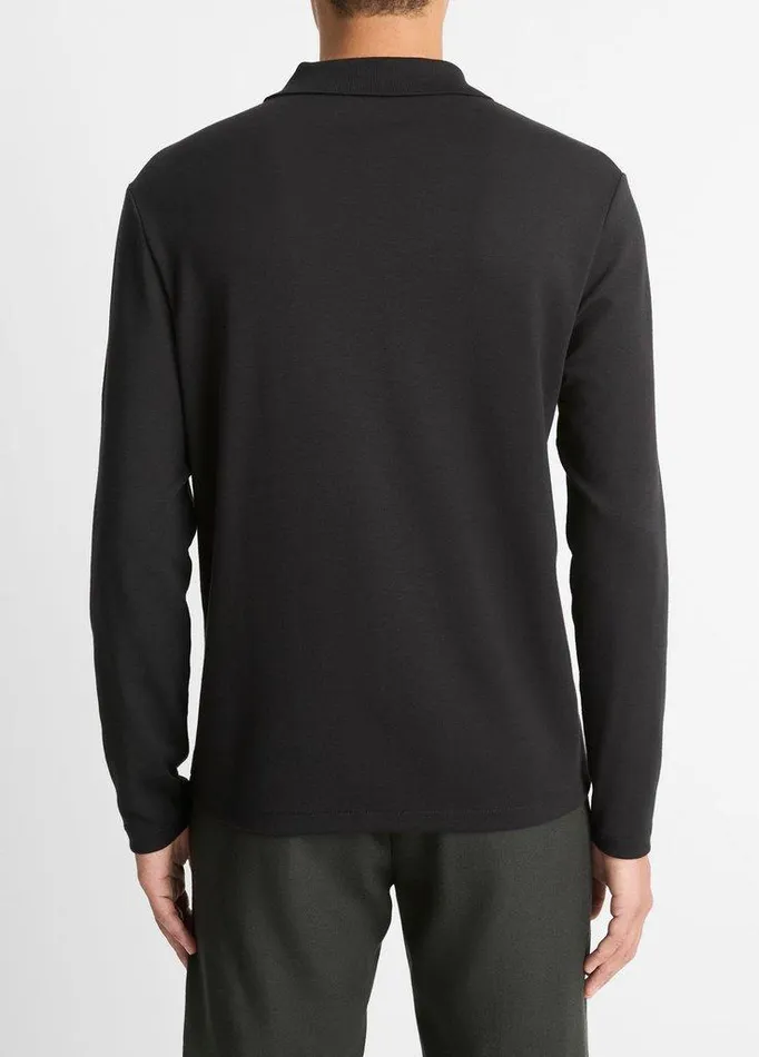 TShirts and Polos Men Vince Milano Pima CottonBlend JohnnyCollar Shirt Black TShirts and Polos Men Vince Milano Pima CottonBlend JohnnyCollar Shirt Black