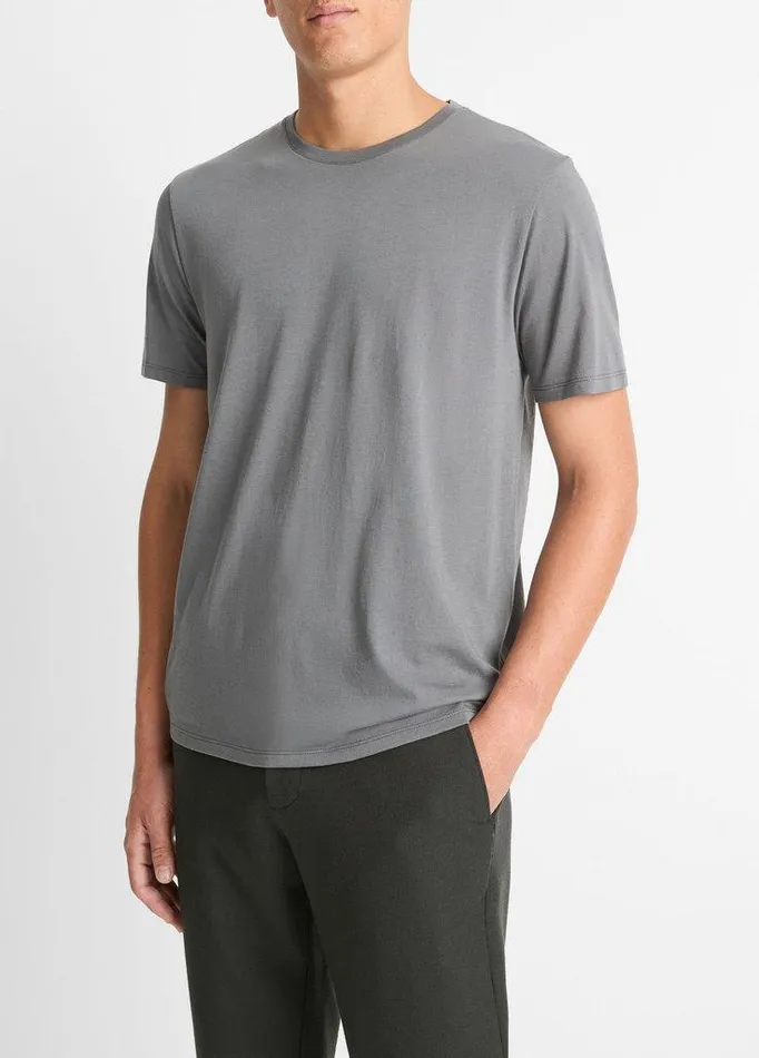 TShirts and Polos Men Vince Pima Cotton Crew Neck TShirt Raincloud TShirts and Polos Men Vince Pima Cotton Crew Neck TShirt Raincloud