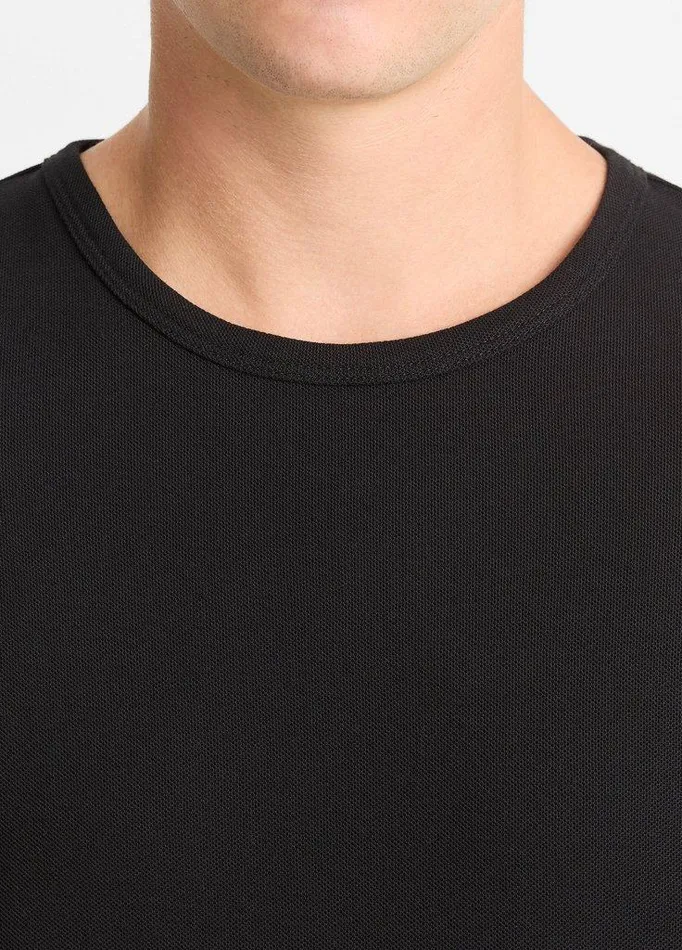 TShirts and Polos Men Vince Pima Cotton Piqu LongSleeve TShirt Black TShirts and Polos Men Vince Pima Cotton Piqu LongSleeve TShirt Black