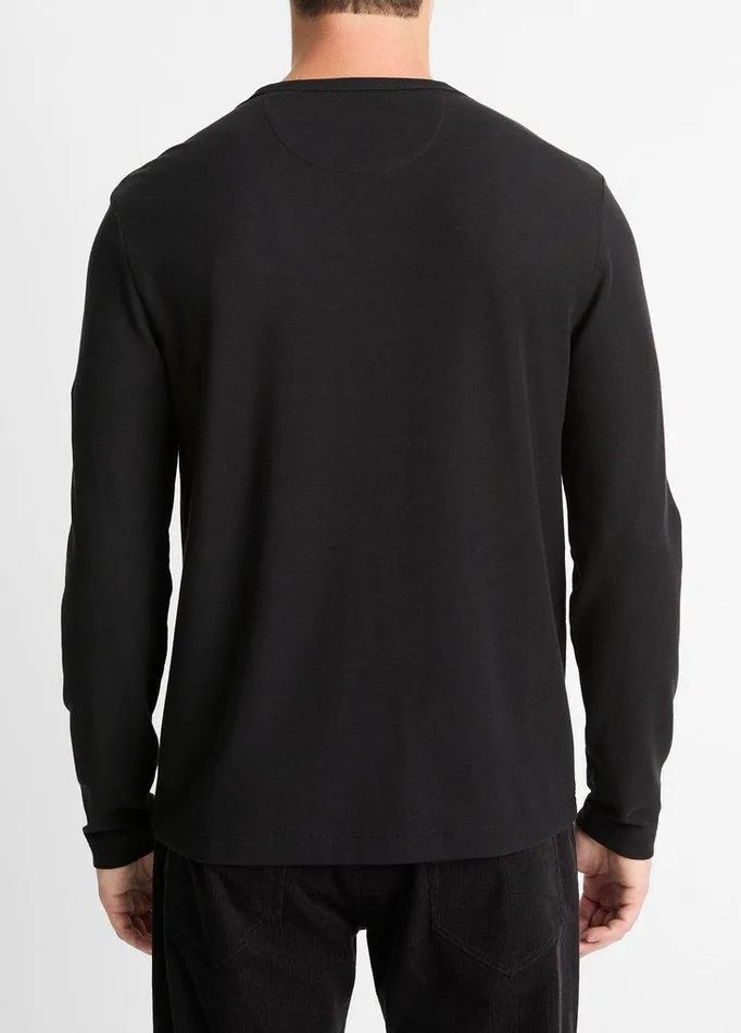 TShirts and Polos Men Vince Pima Cotton Piqu LongSleeve TShirt Black TShirts and Polos Men Vince Pima Cotton Piqu LongSleeve TShirt Black