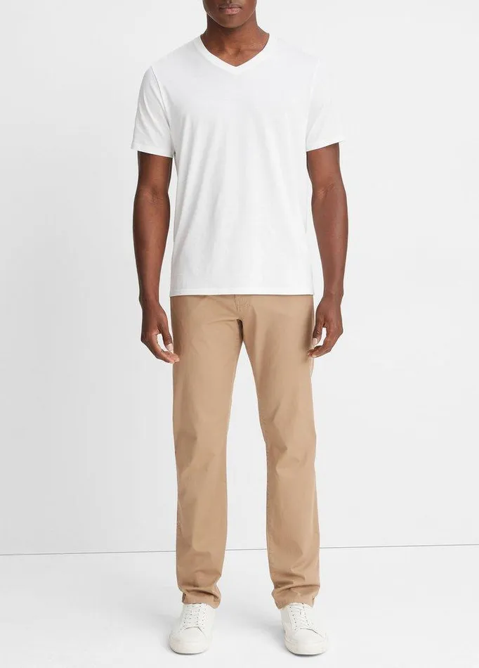 TShirts and Polos Men Vince Pima Cotton VNeck TShirt Optic White