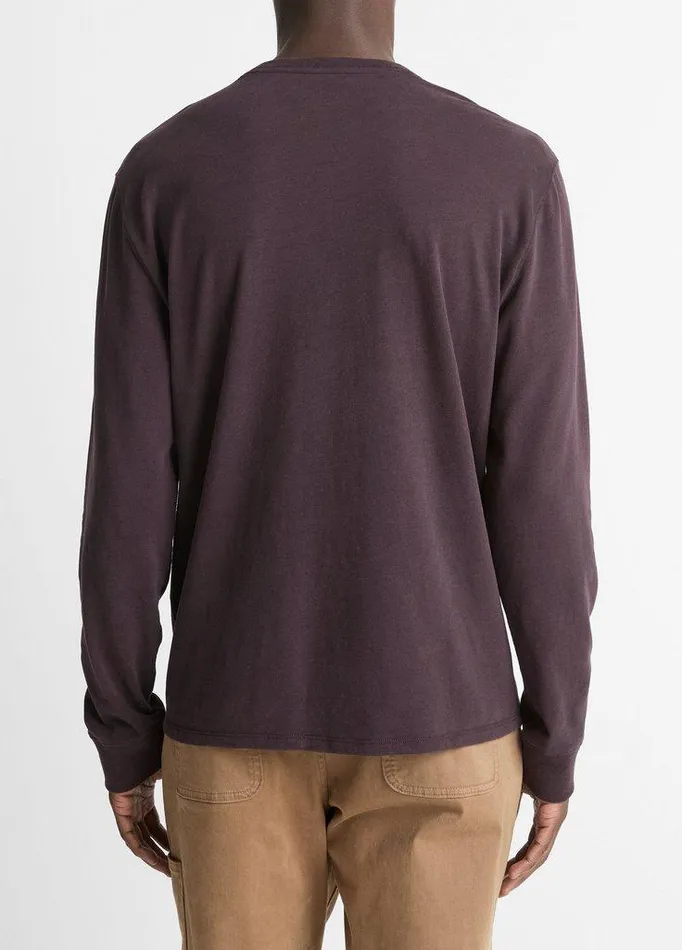 TShirts and Polos Men Vince Sueded Jersey LongSleeve Pocket TShirt Oxblood TShirts and Polos Men Vince Sueded Jersey LongSleeve Pocket TShirt Oxblood