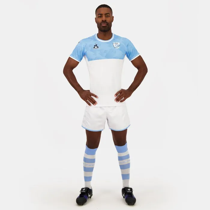 Tshirts And Tops Men Le Coq Sportif Aviron Bayonnais 8211 Match Outfit TShirt Fly Bluenew Optical White