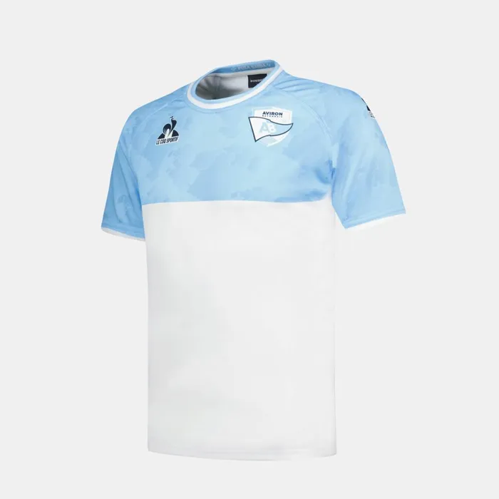 Tshirts And Tops Men Le Coq Sportif Aviron Bayonnais 8211 Match Outfit TShirt Fly Bluenew Optical White