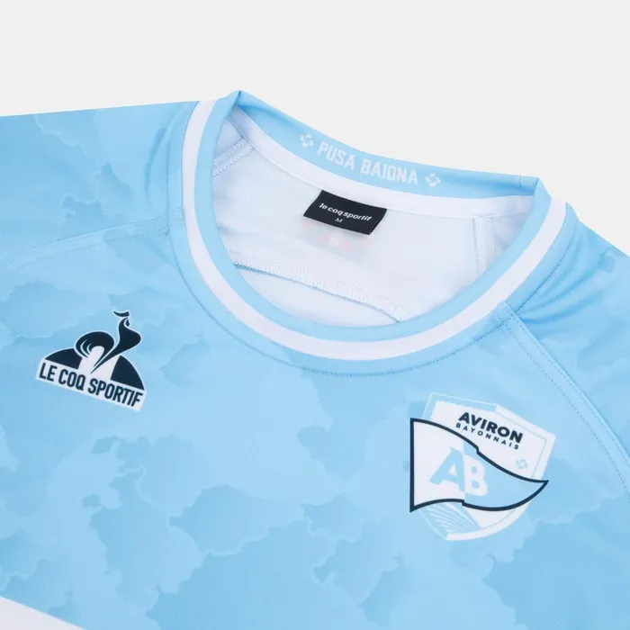 Tshirts And Tops Men Le Coq Sportif Aviron Bayonnais 8211 Match Outfit TShirt Fly Bluenew Optical White