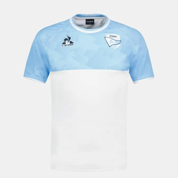 Tshirts And Tops Men Le Coq Sportif Aviron Bayonnais 8211 Match Outfit TShirt Fly Bluenew Optical White