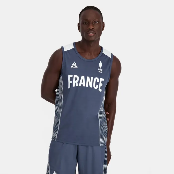 Tshirts And Tops Men Le Coq Sportif France039s Olympic Team Tank Top Insignia Blue Tshirts And Tops Men Le Coq Sportif France039s Olympic Team Tank Top Insignia Blue