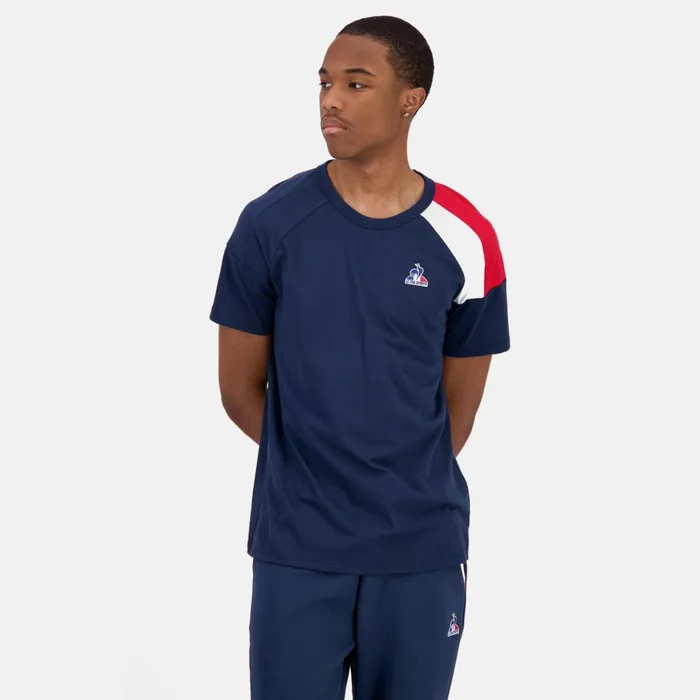 Tshirts And Tops Men Le Coq Sportif Tricolore Tshirt Homme Dress Blues