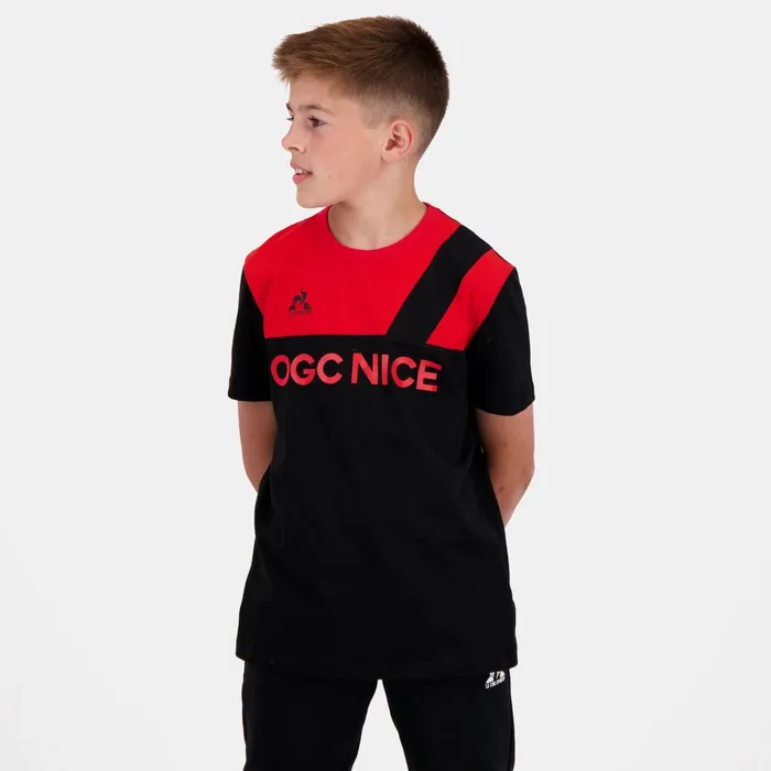Tshirts Kids Le Coq Sportif OGC Nice TShirt Kids Blackred N