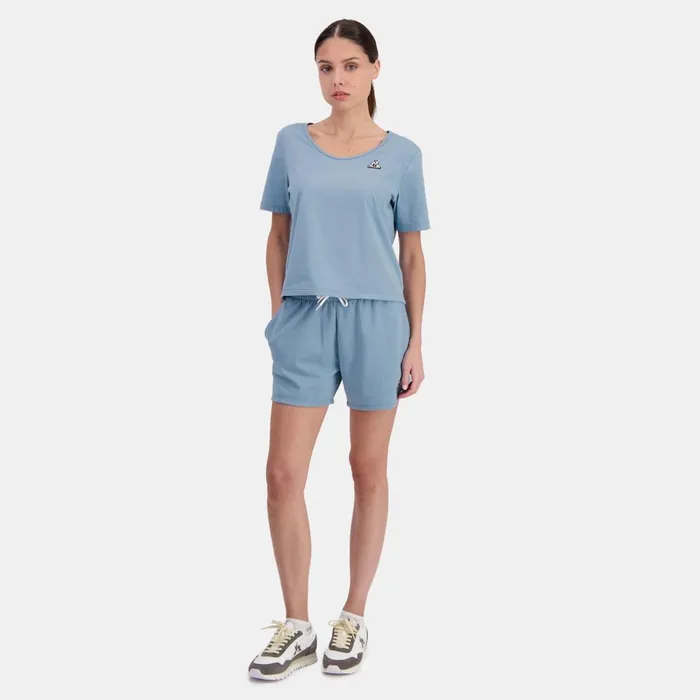 Tshirts Polos Shirts And Tops Women Le Coq Sportif Essentiels Tshirt Femme Faded Denim Tshirts Polos Shirts And Tops Women Le Coq Sportif Essentiels Tshirt Femme Faded Denim
