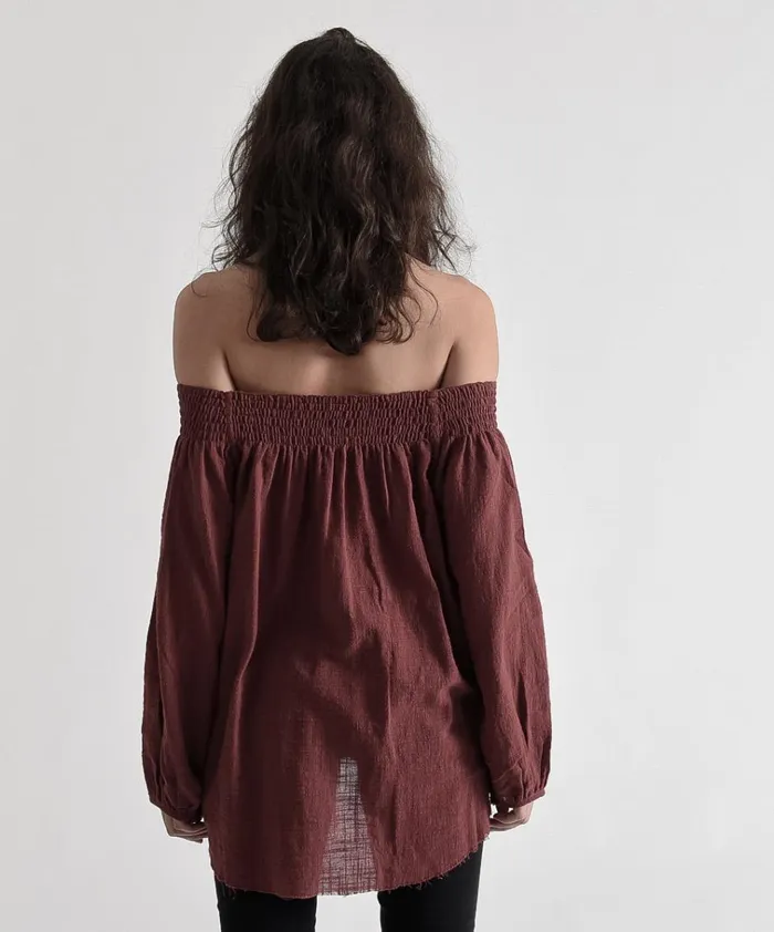 TAHITIAN PEARL MUSLIN TOP 0 Women One Teaspoon Tops TAHITIAN PEARL MUSLIN TOP 0 Women One Teaspoon Tops