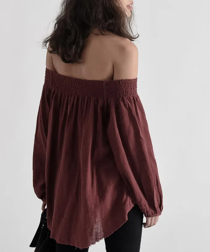 TAHITIAN PEARL MUSLIN TOP 0 Women One Teaspoon Tops TAHITIAN PEARL MUSLIN TOP 0 Women One Teaspoon Tops